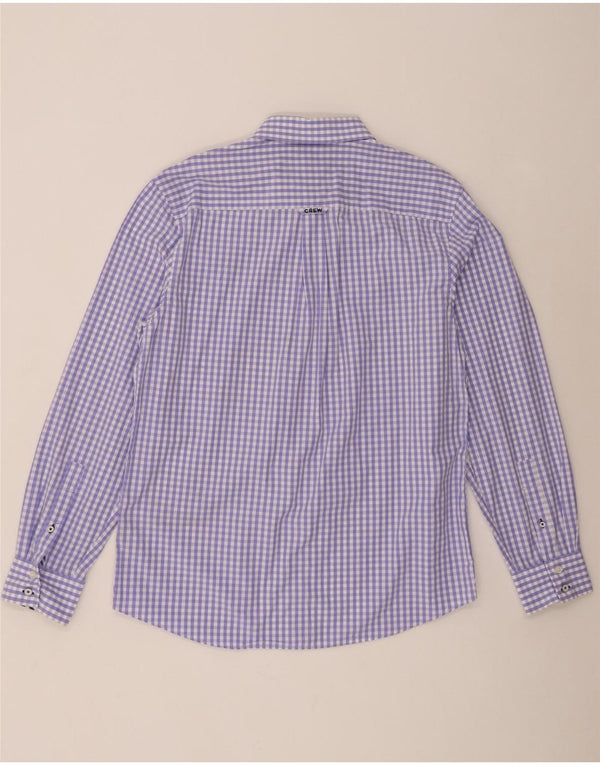 Crew Clothing Mens Classic Fit Shirt Large Purple Gingham Cotton