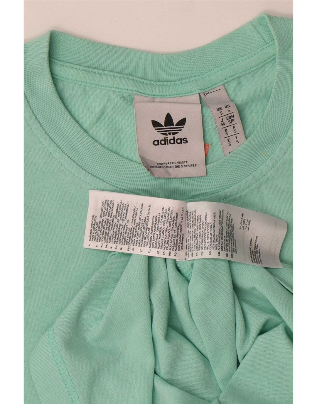 Adidas Mens Graphic T-Shirt Top Small Green Cotton