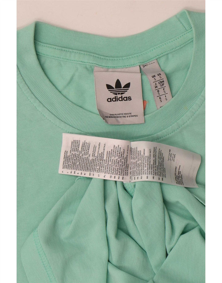Adidas Mens Graphic T-Shirt Top Small Green Cotton