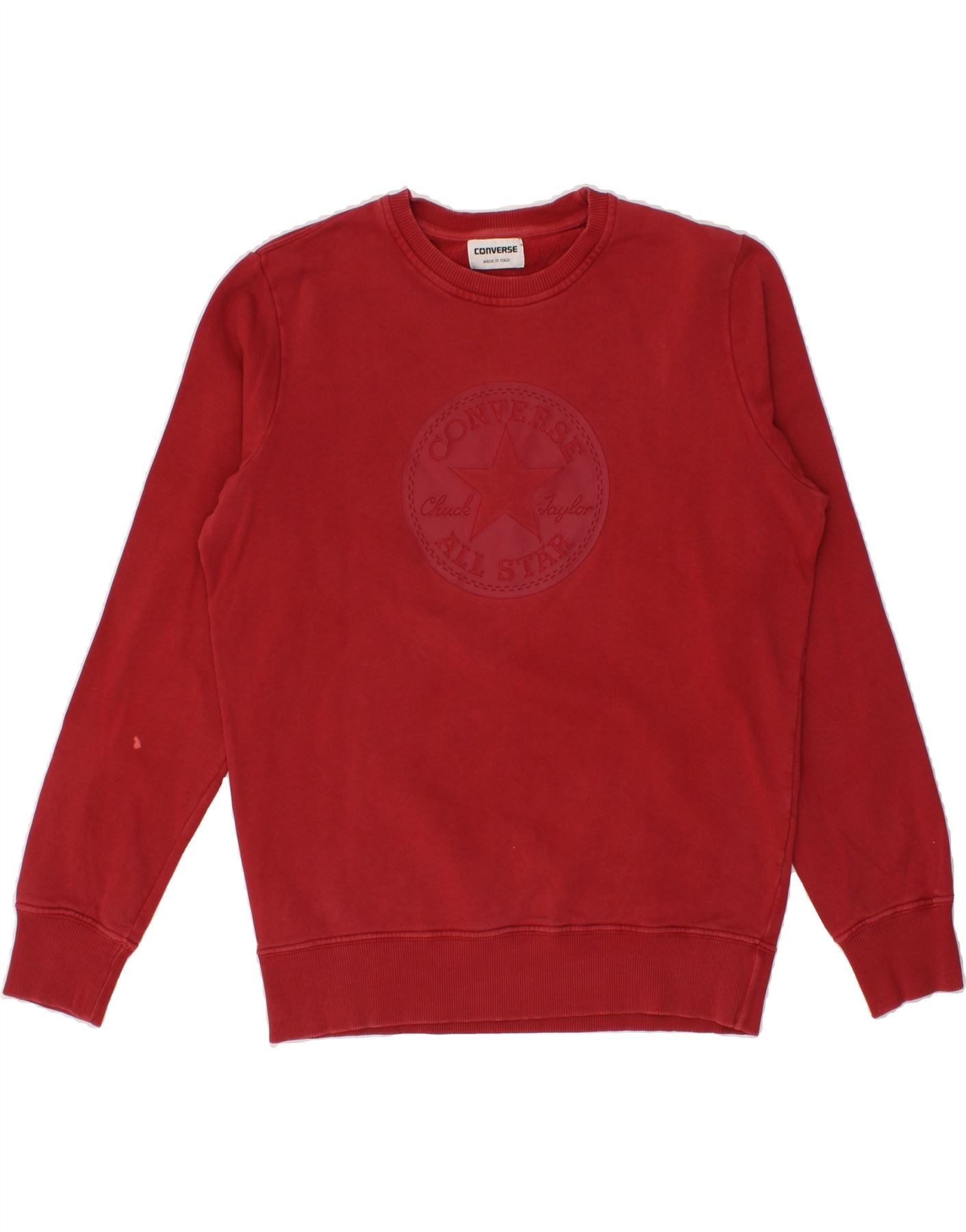 CONVERSE Mens Graphic Sweatshirt Jumper Medium Red Cotton