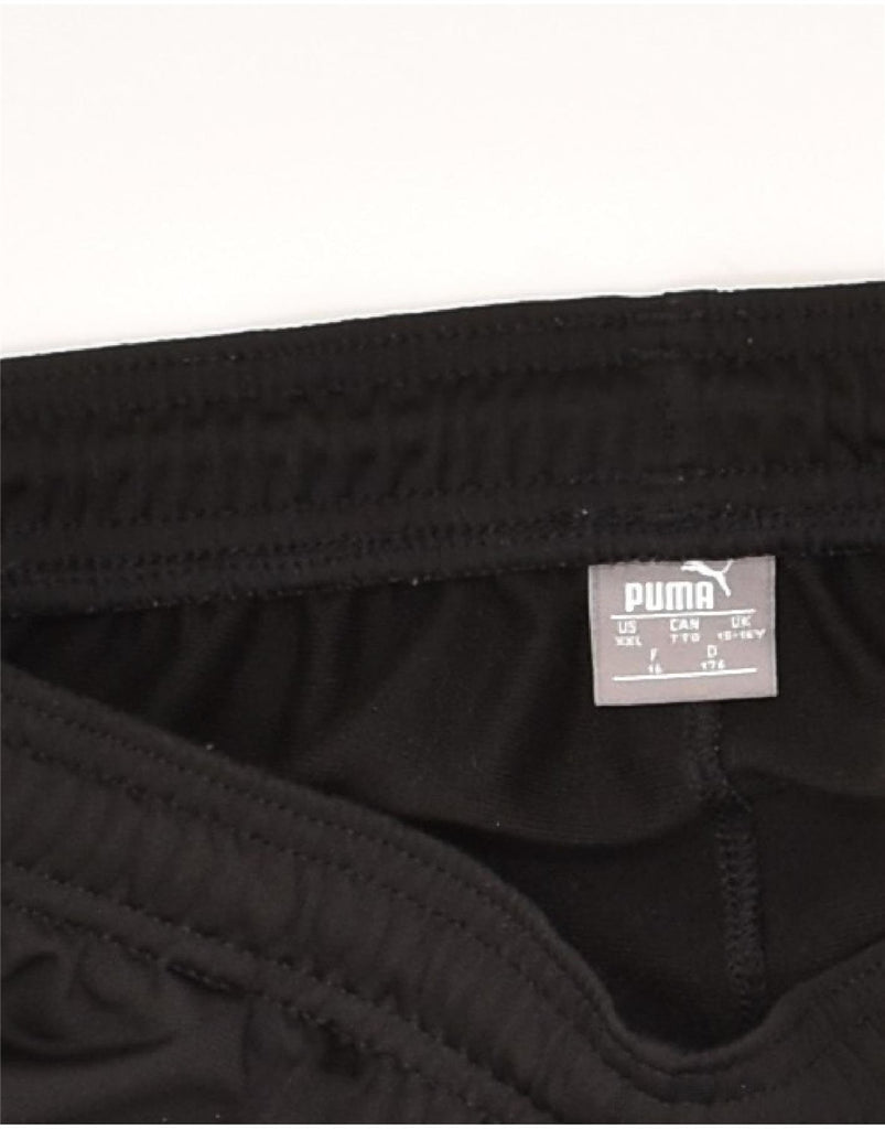 PUMA Boys Tracksuit Trousers Joggers 15-16 Years Black Polyester | Vintage Puma | Thrift | Second-Hand Puma | Used Clothing | Messina Hembry 