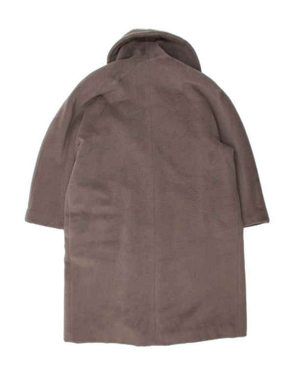 VINTAGE Womens Oversized Open Overcoat IT 44 Medium Grey Alpaca Wool