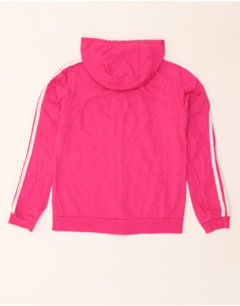 ADIDAS Girls Zip Hoodie Sweater 11-12 Years Pink Cotton | Vintage Adidas | Thrift | Second-Hand Adidas | Used Clothing | Messina Hembry 