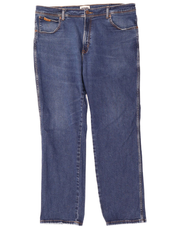 Wrangler Mens Texas Straight Jeans W40 L32 Blue Cotton