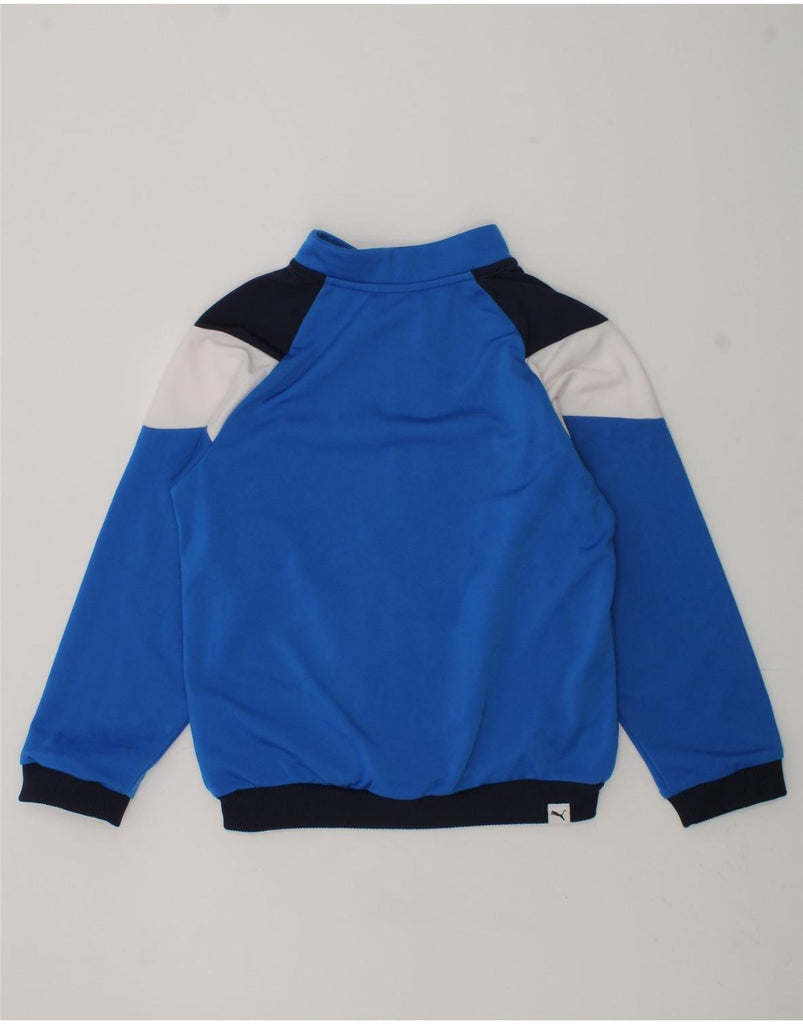 PUMA Boys Graphic Tracksuit Top Jacket 3-4 Years Blue Colourblock | Vintage Puma | Thrift | Second-Hand Puma | Used Clothing | Messina Hembry 