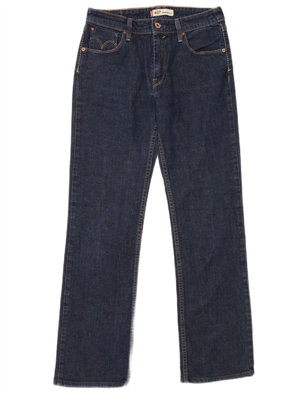 Levi's Womens 627 Straight Jeans W30 L29 Blue Cotton