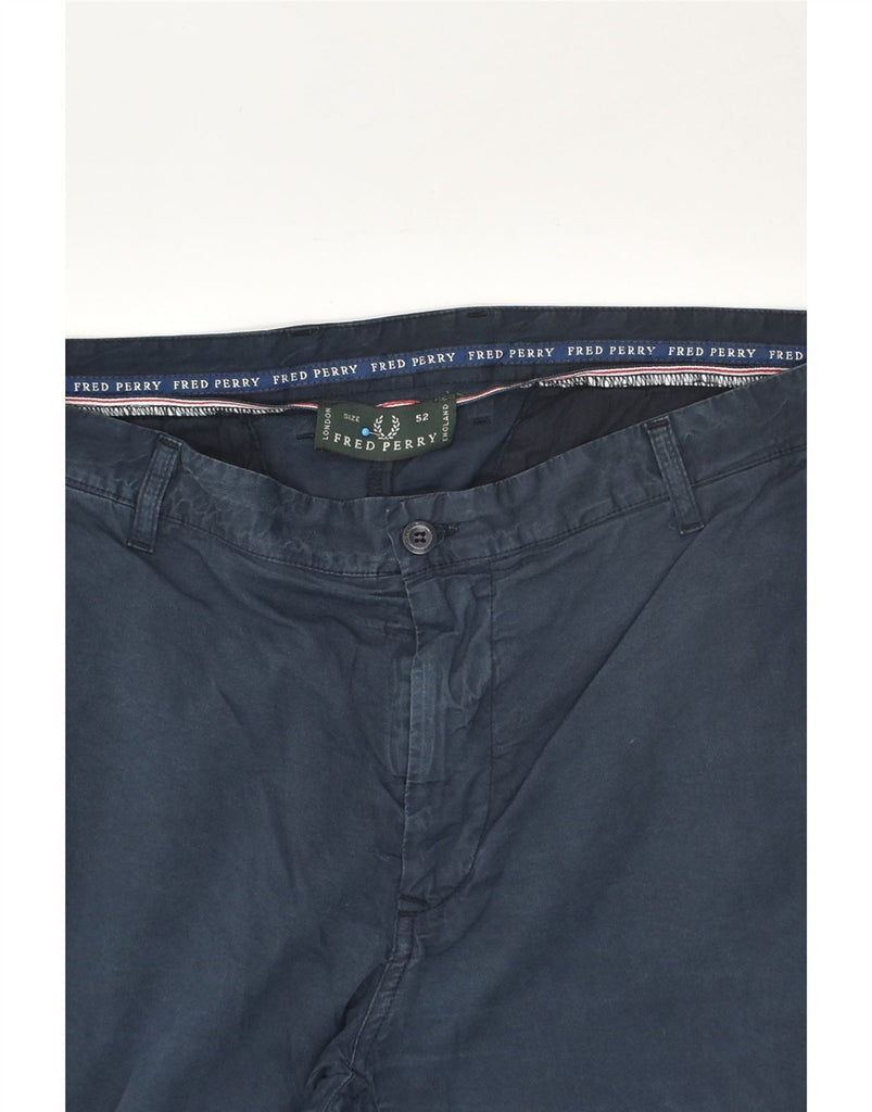 FRED PERRY Mens Straight Chino Trousers IT 52 XL W38 L30  Navy Blue Cotton | Vintage Fred Perry | Thrift | Second-Hand Fred Perry | Used Clothing | Messina Hembry 