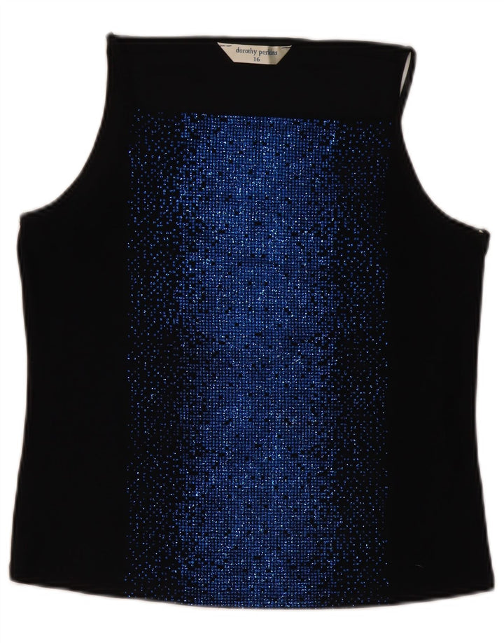 Dorothy Perkins Womens Cami Top UK 16 Large Black Polyester