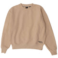 Superdry Womens Oversized Sweatshirt Jumper UK 8 Small Beige Cotton