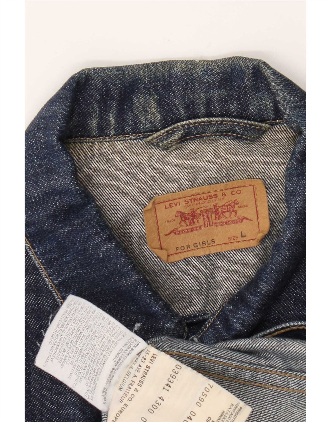 Levi's Girls Denim Jacket 11-12 Years Large Navy Blue Cotton