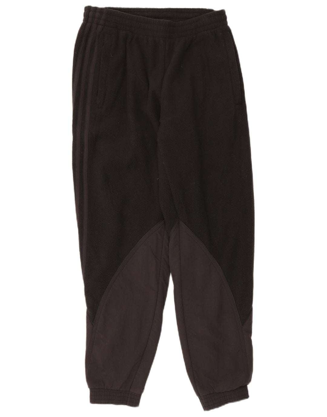 ADIDAS Mens Fleece Tracksuit Trousers Joggers Small  Black Polyester