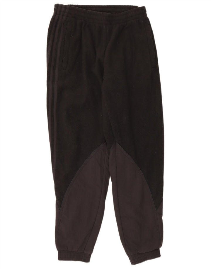 ADIDAS Mens Fleece Tracksuit Trousers Joggers Small  Black Polyester
