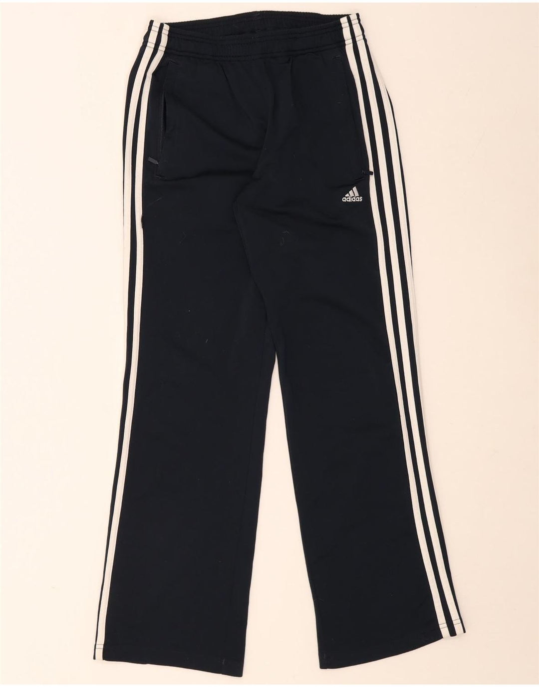 Adidas Boys Tracksuit Trousers 13-14 Years Navy Blue Polyester