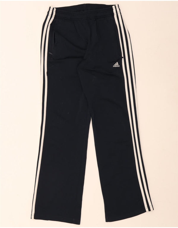 Adidas Boys Tracksuit Trousers 13-14 Years Navy Blue Polyester