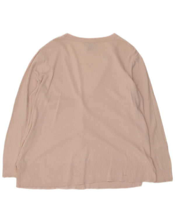 Gap Womens Cardigan Sweater UK 18 XL Pink Cotton