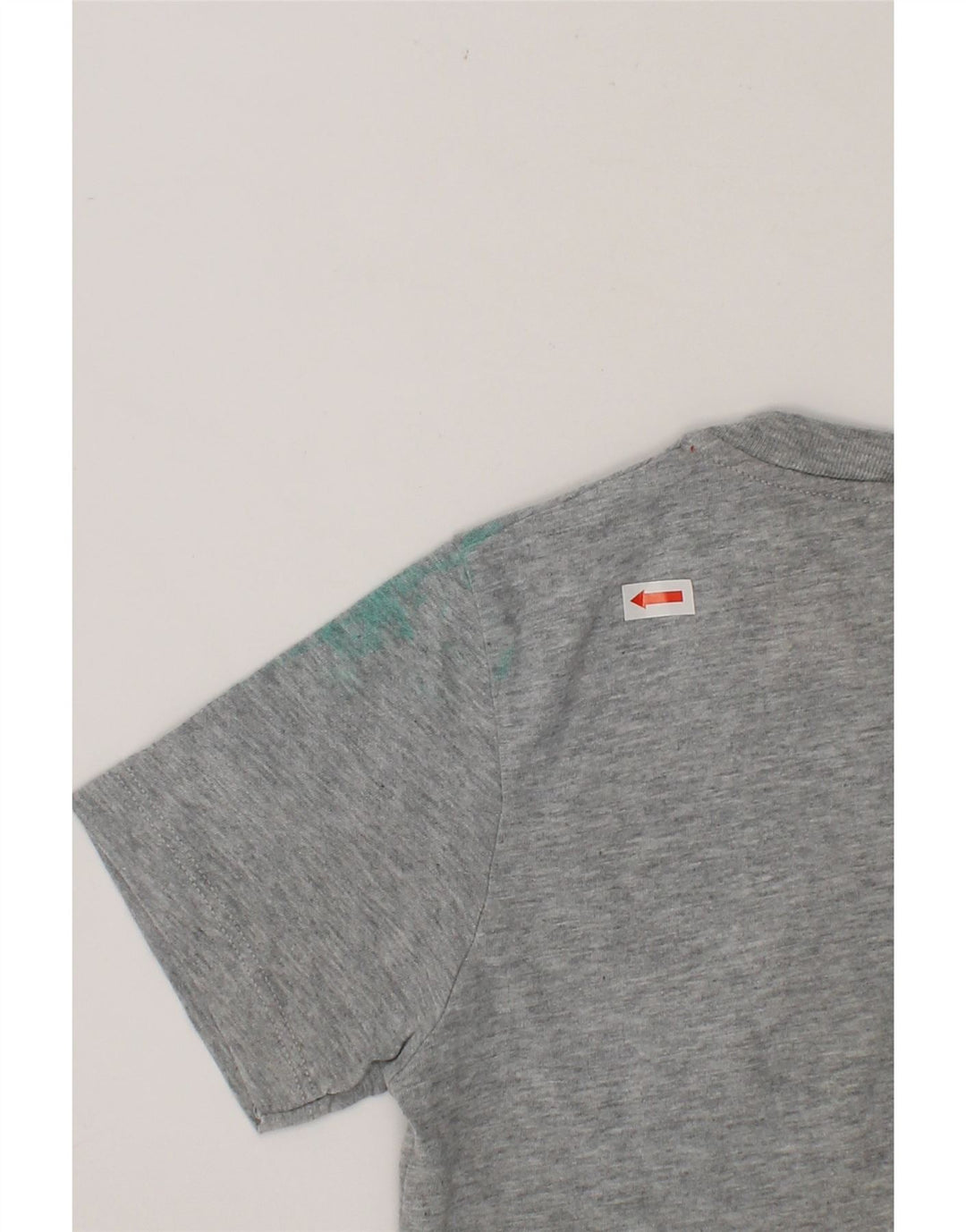 BENETTON Boys Graphic T-Shirt Top 6-7 Years Small  Grey Cotton Vintage Benetton and Second-Hand Benetton from Messina Hembry 