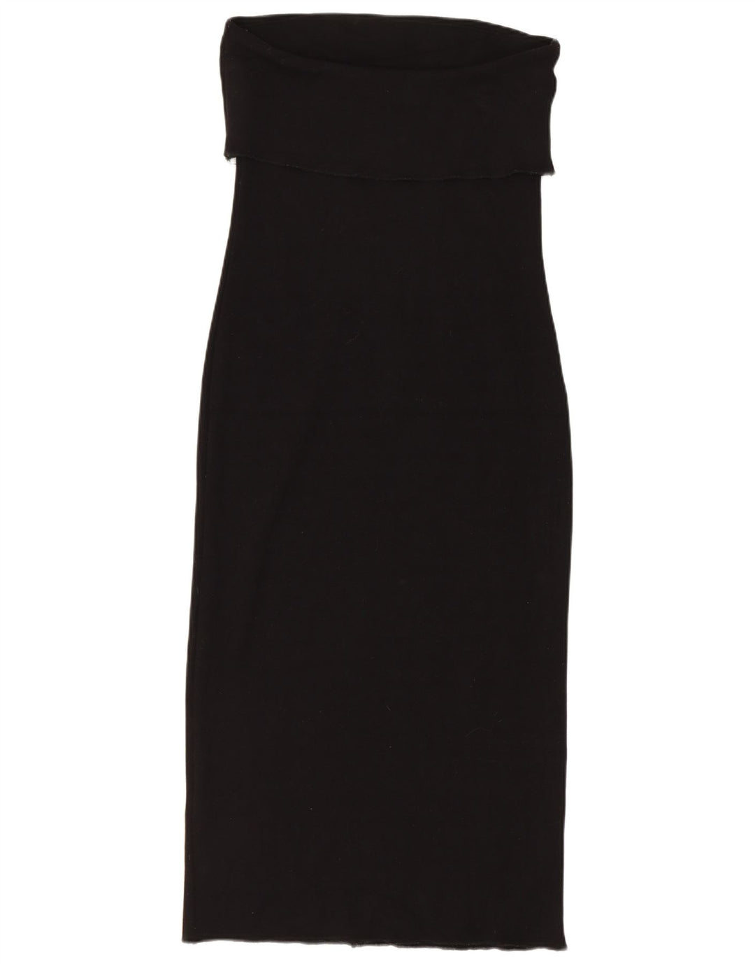 Zara Womens Strapless Dress UK 12 Medium Black Viscose