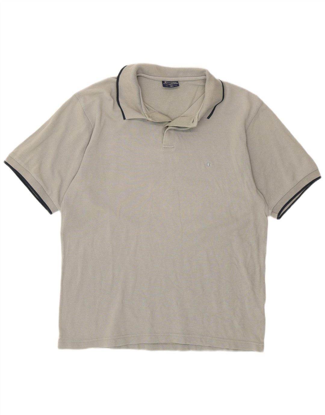 Champion Mens Polo Shirt Large Grey Cotton