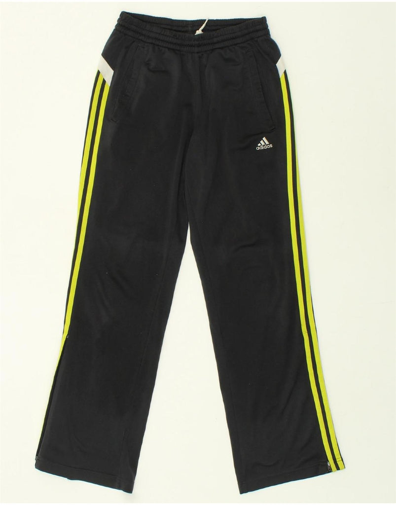 ADIDAS Girls Tracksuit Trousers 13-14 Years Black Polyester Vintage Adidas and Second-Hand Adidas from Messina Hembry 