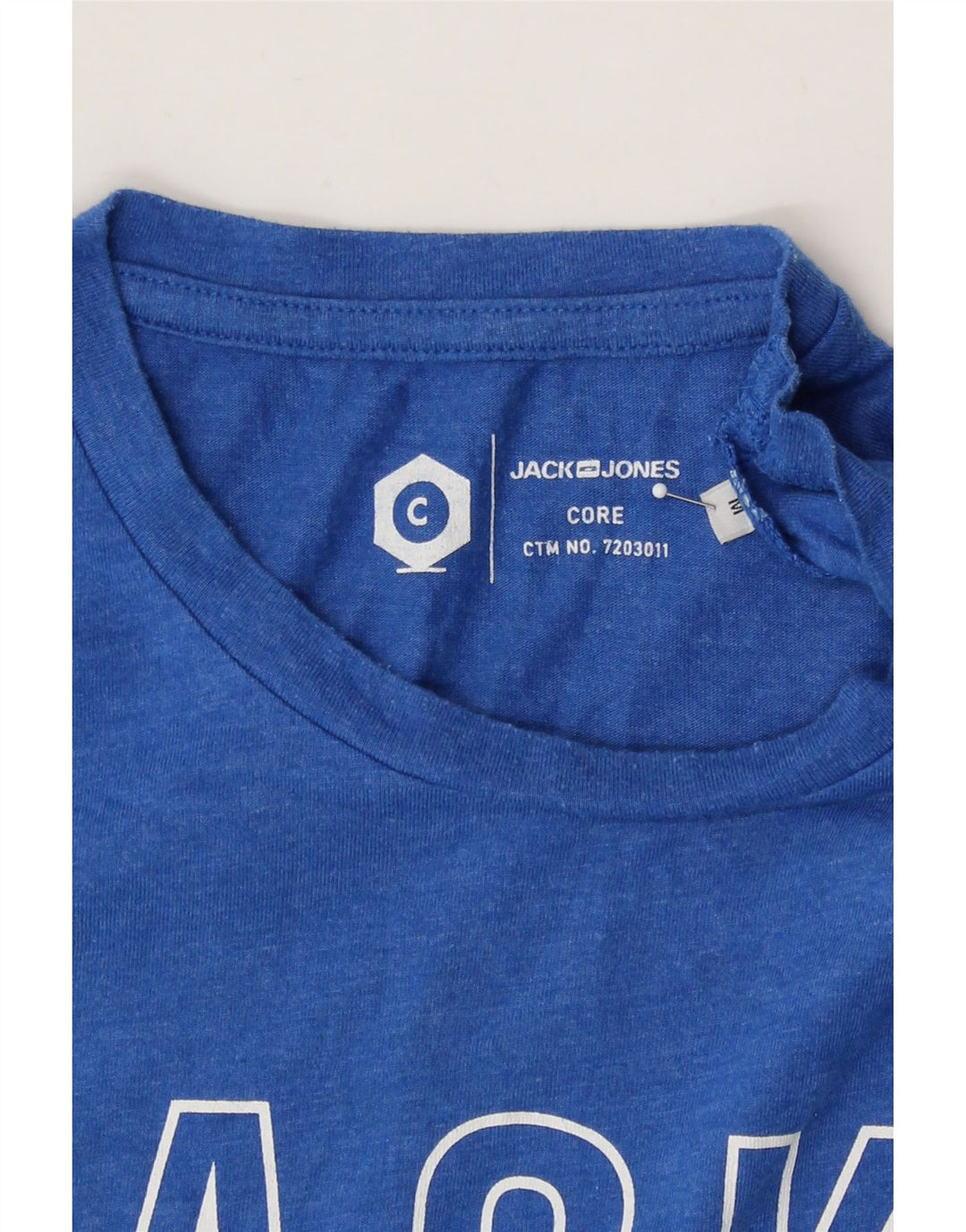 JACK & JONES Mens Graphic T-Shirt Top Medium Blue Vintage Jack & Jones and Second-Hand Jack & Jones from Messina Hembry 