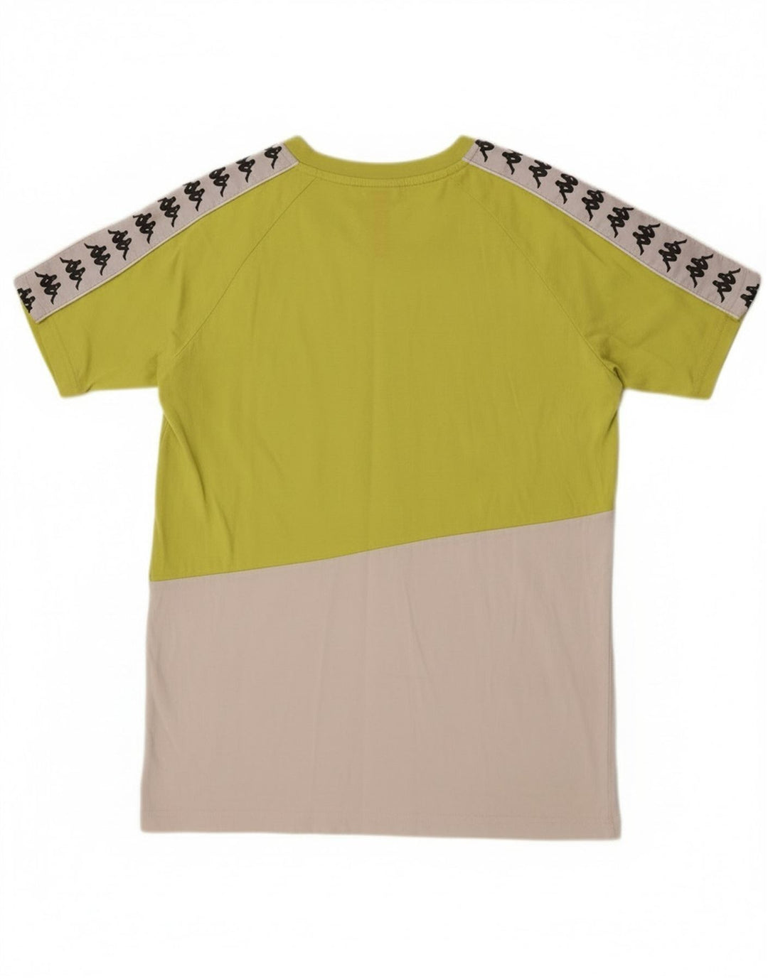 Kappa Mens Graphic T-Shirt Top Medium Green Colourblock Cotton