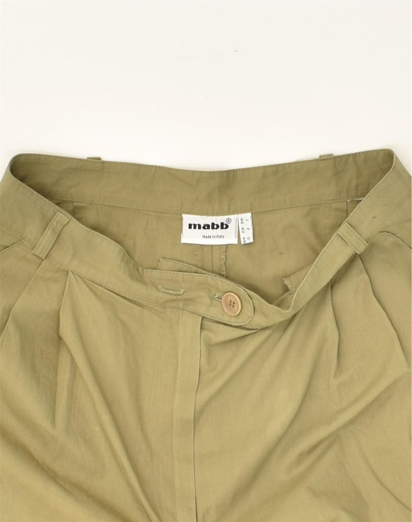 MABB Womens Casual Shorts IT 46 Large W30 Khaki | Vintage mabb | Thrift | Second-Hand mabb | Used Clothing | Messina Hembry 