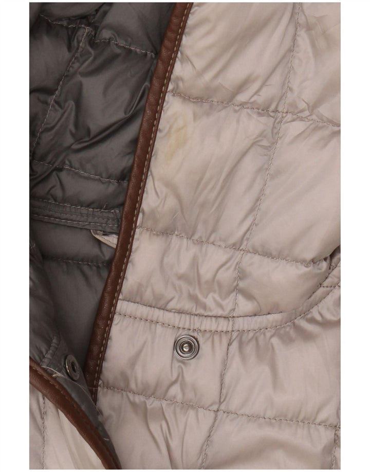 Fay Womens Padded Gilet UK 16 Large Beige Polyester