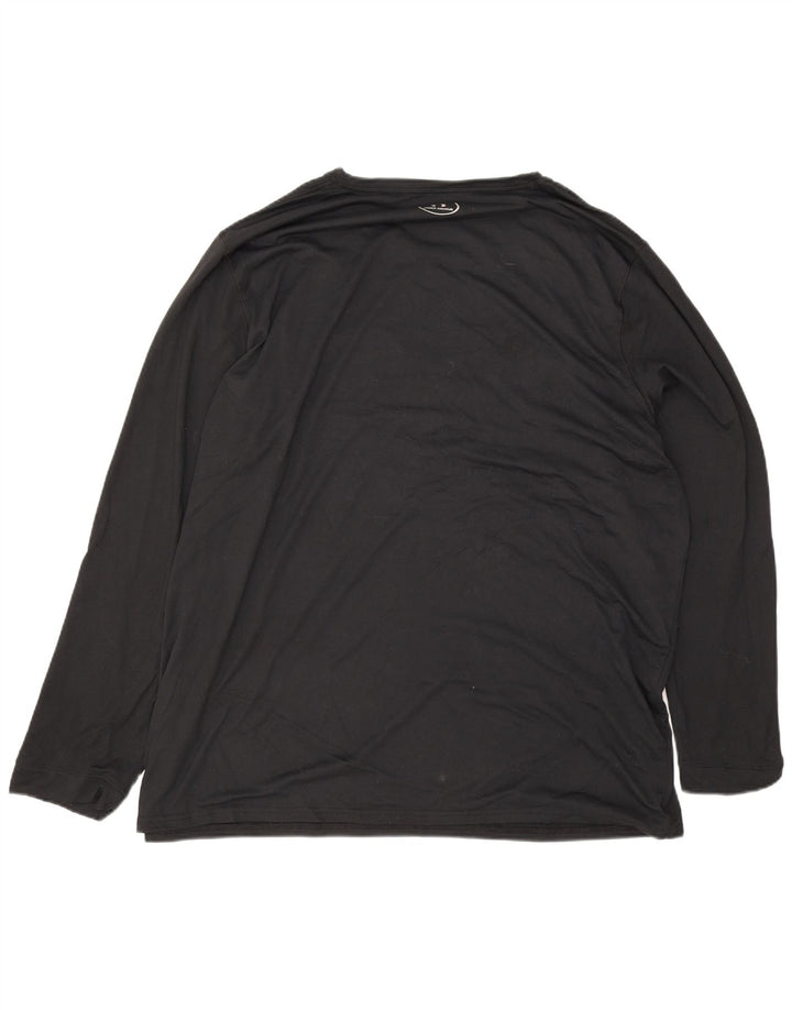 Under Armour Mens Heat Gear Graphic Top Long Sleeve 3XL Black Polyester