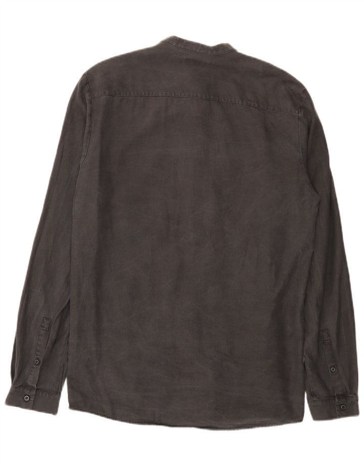 Cos Mens Shirt Small Grey Lyocell