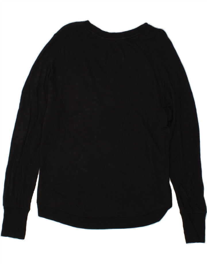ATHLETA Womens Oversized Sweatshirt Jumper UK 10 Small Black Modal Vintage Athleta and Second-Hand Athleta from Messina Hembry 