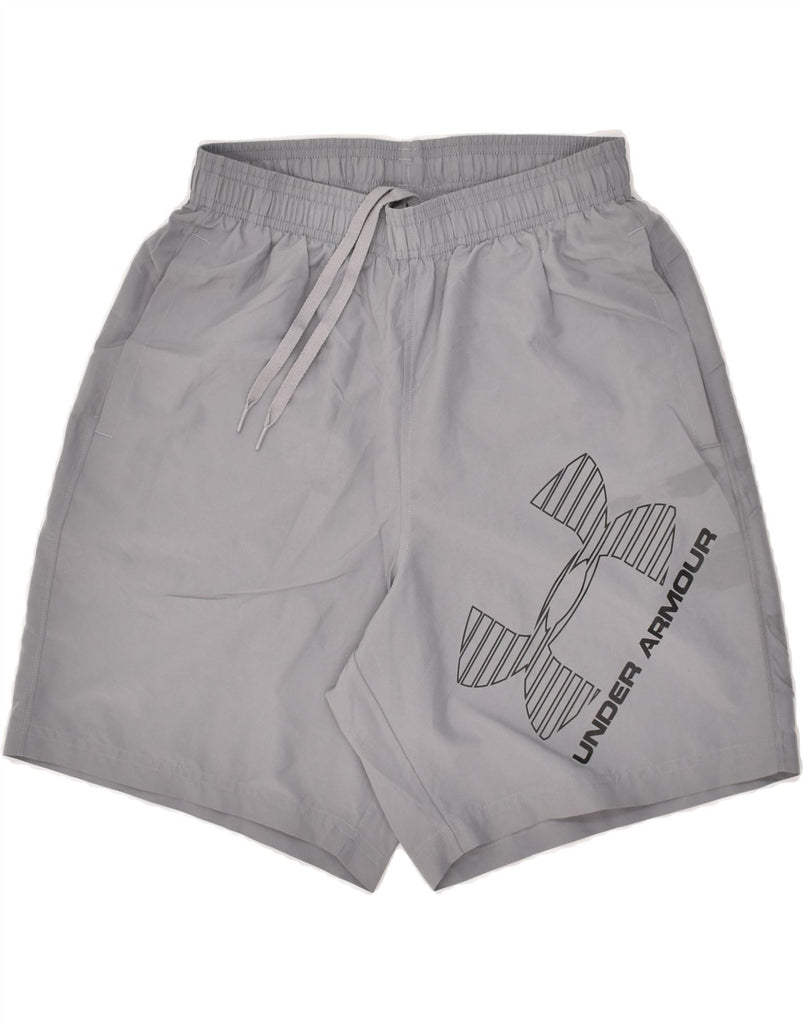 UNDER ARMOUR Mens Graphic Sport Shorts Small Grey Polyester | Vintage Under Armour | Thrift | Second-Hand Under Armour | Used Clothing | Messina Hembry 