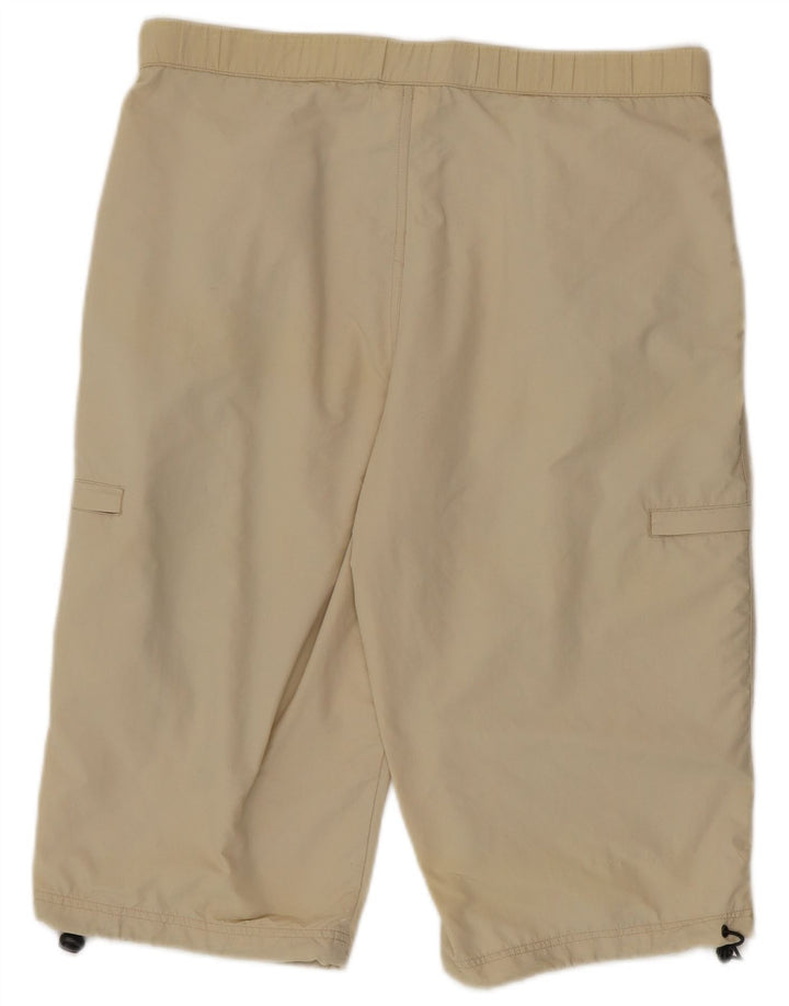 Asics Mens Cargo Shorts W34 Large Beige Polyamide