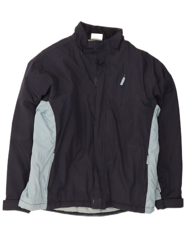Puma Mens Windbreaker Jacket UK 42 XL Navy Blue Colourblock Polyester