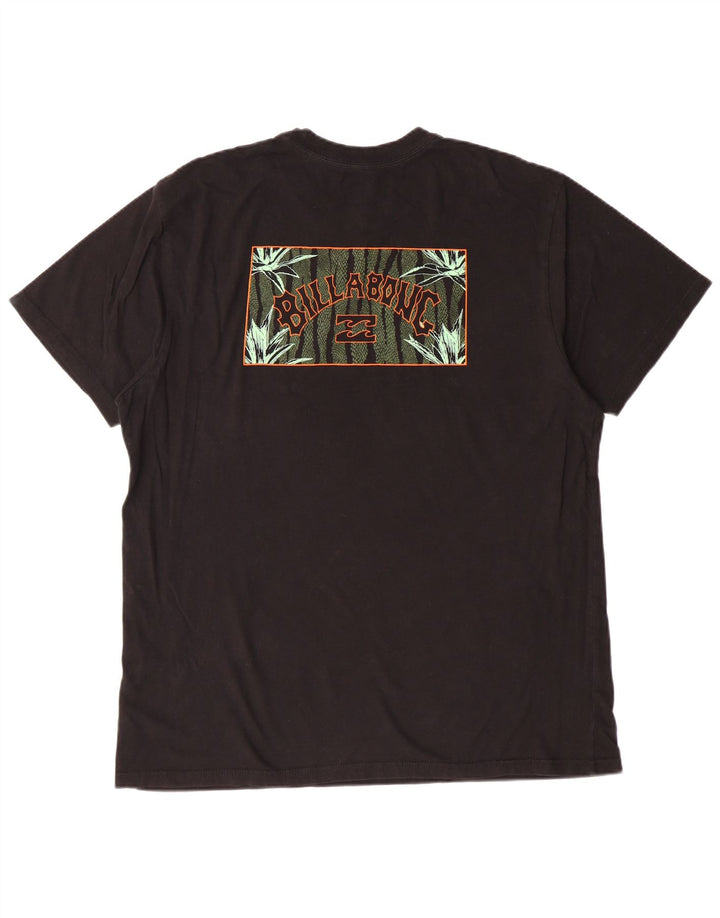 Billabong Mens Graphic T-Shirt Top Large Black Cotton