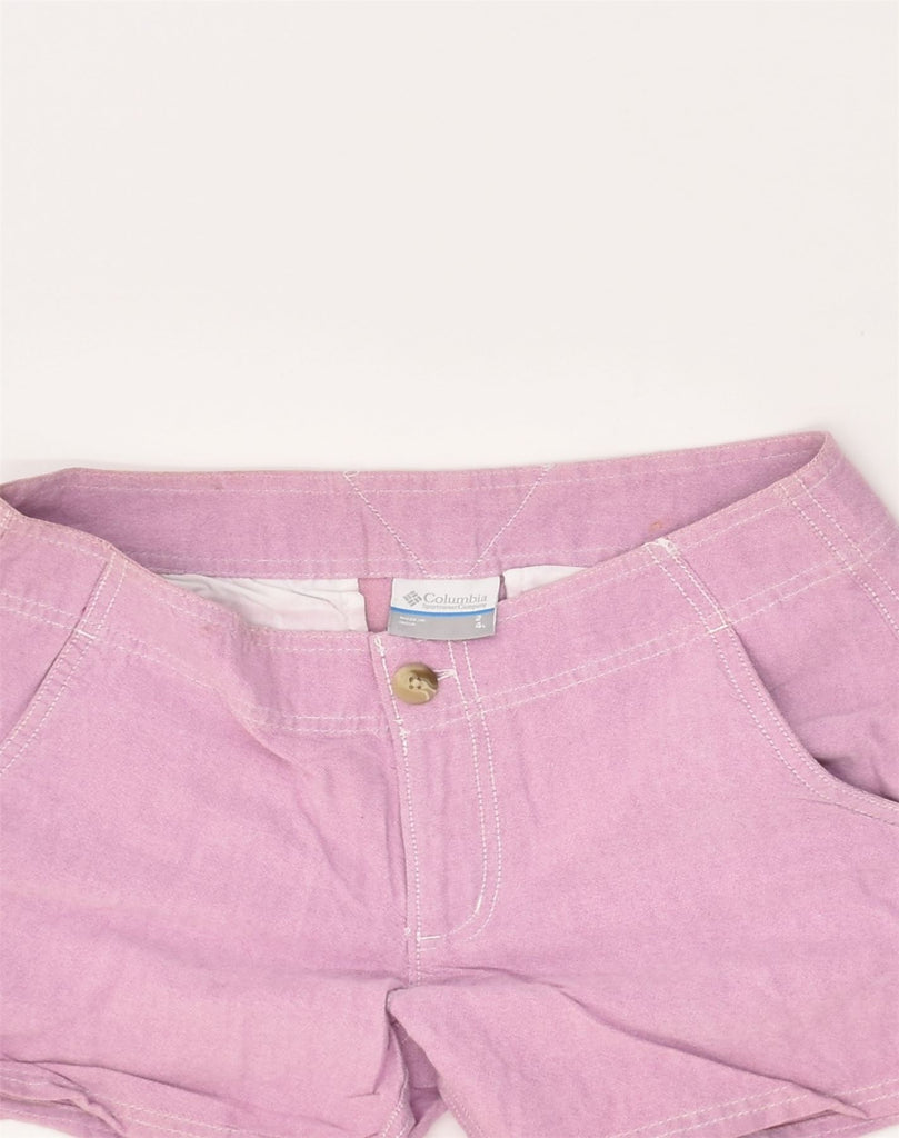 COLUMBIA Womens Hot Pants US 2 XS W28 Pink Cotton | Vintage Columbia | Thrift | Second-Hand Columbia | Used Clothing | Messina Hembry 