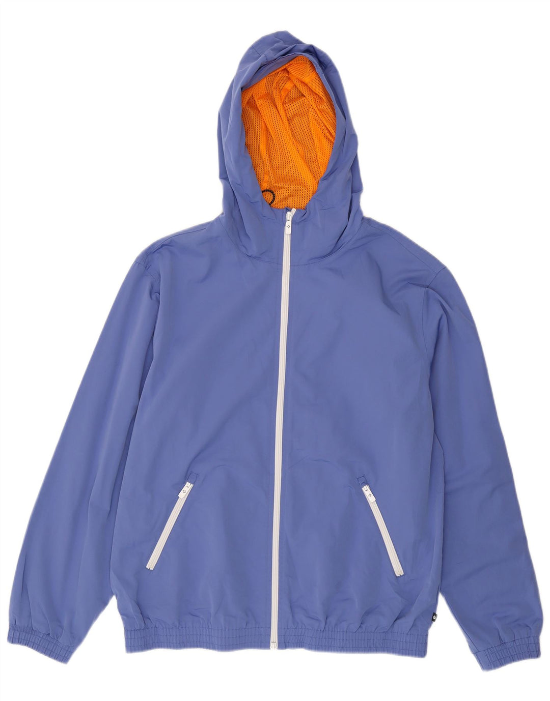Converse Mens Graphic Hooded Tracksuit Top Jacket Large Blue Colourblock