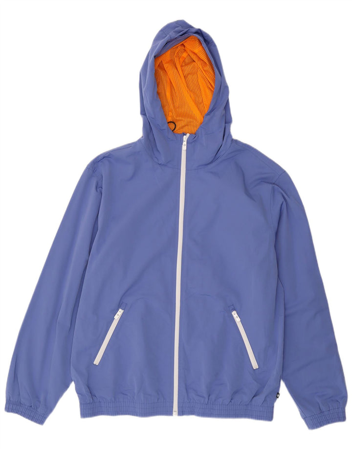 Converse Mens Graphic Hooded Tracksuit Top Jacket Large Blue Colourblock