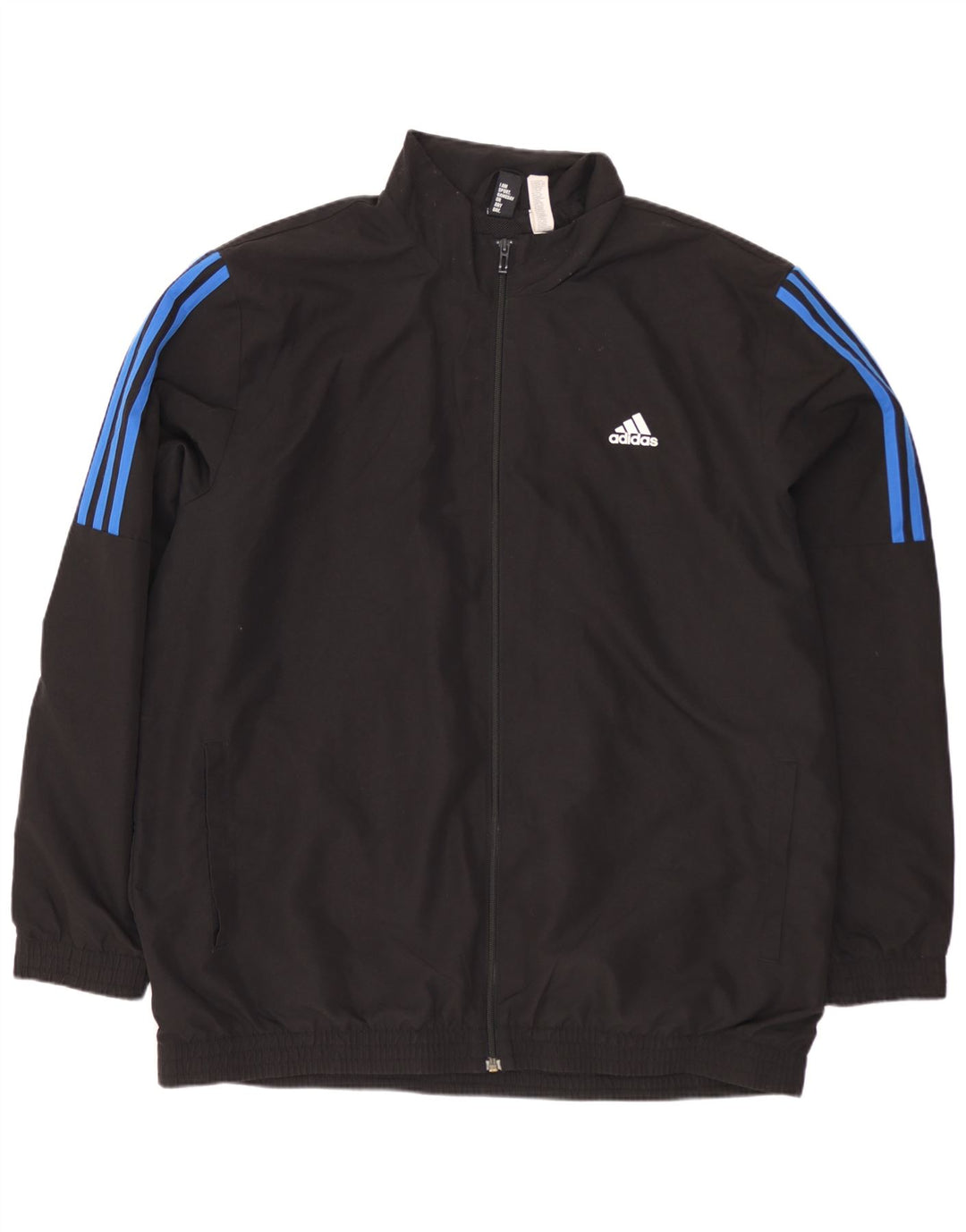 Adidas Mens Tracksuit Top Jacket UK 48/50 XL Black Polyester