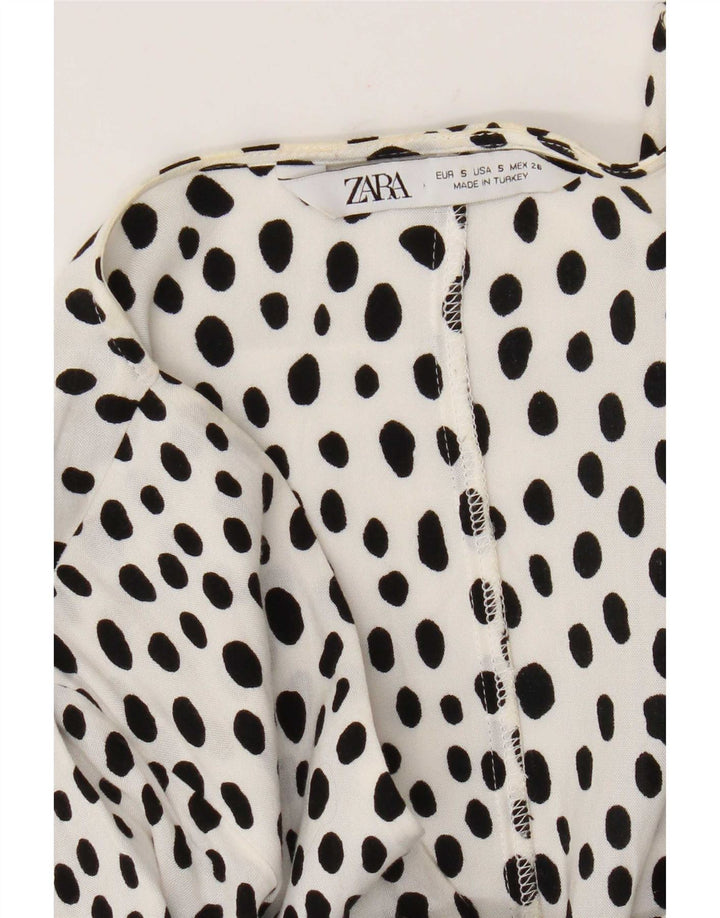 Zara Womens A-Line Dress UK 10 Small White Flecked