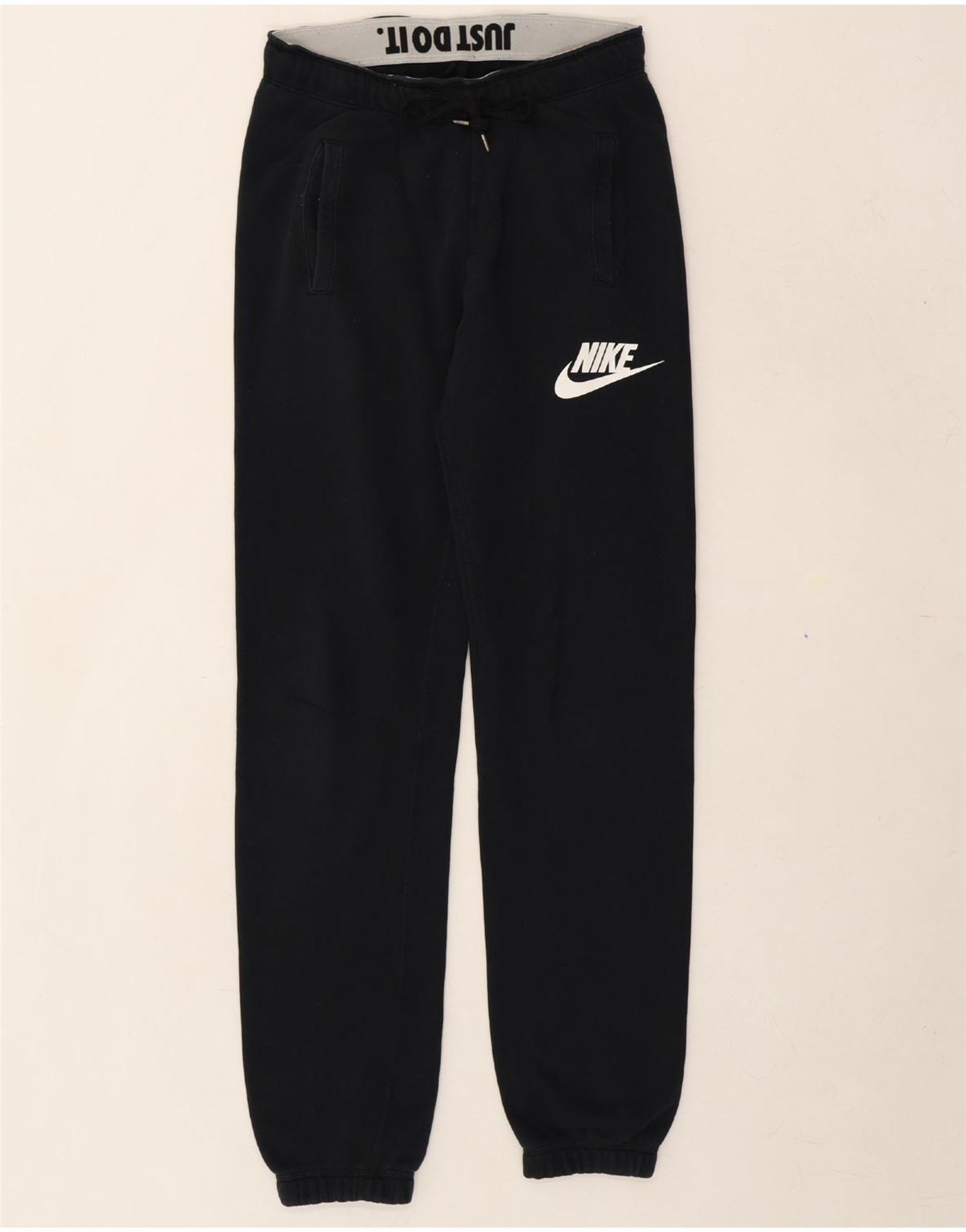 Pantaloni da tuta con grafica Nike da donna, taglia UK XS, neri