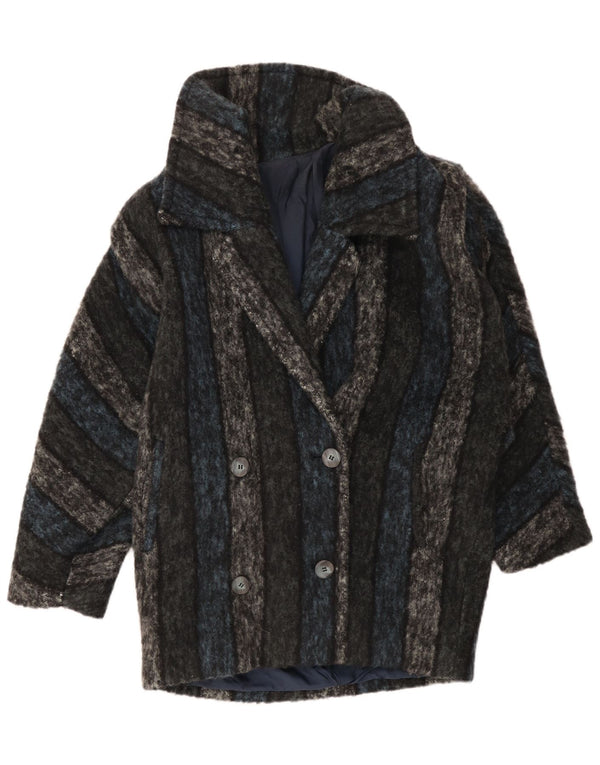 Arezia Womens Double Breasted Coat IT 42 Medium Multicoloured Striped