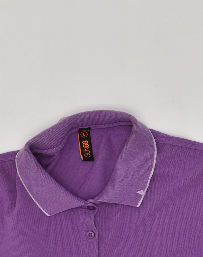 SUN68 Girls Polo Shirt 12-13 Years Large Purple Cotton | Vintage Sun68 | Thrift | Second-Hand Sun68 | Used Clothing | Messina Hembry 