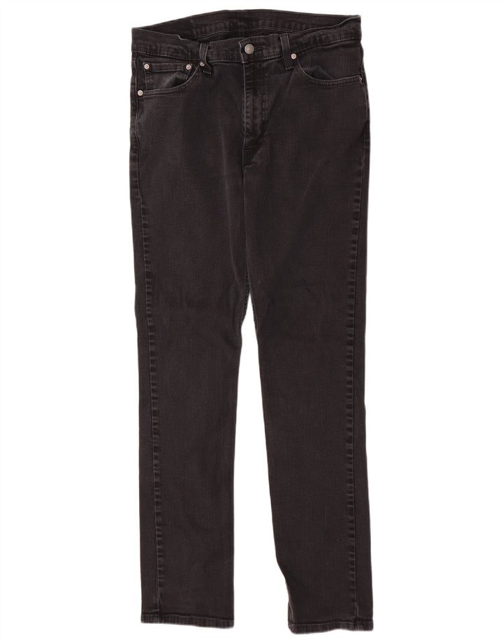 Levi's Mens 511 Slim Jeans W36 L34 Black Cotton