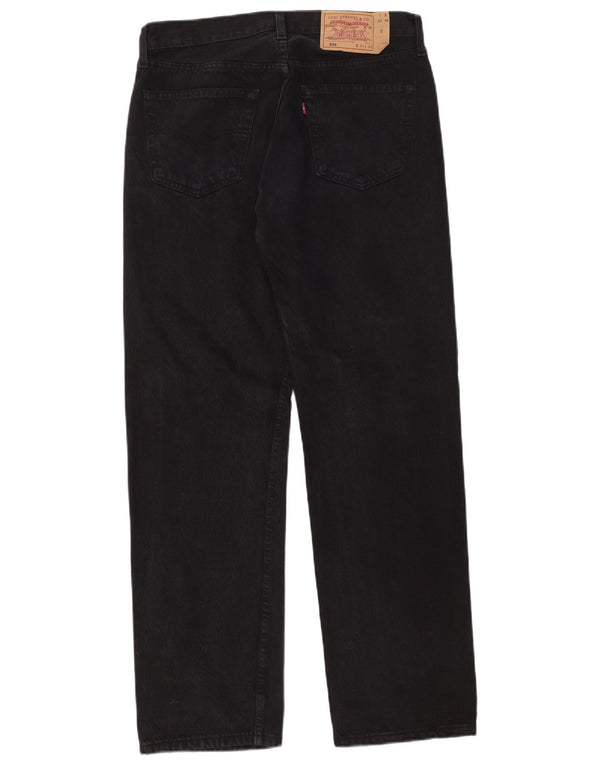 Levi's Mens 501 Straight Jeans W34 L32 Black Cotton