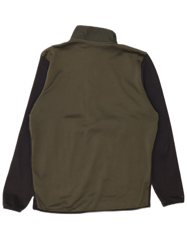 UNDER ARMOUR Mens Cold Gear Graphic Sweatshirt Jumper Medium Khaki