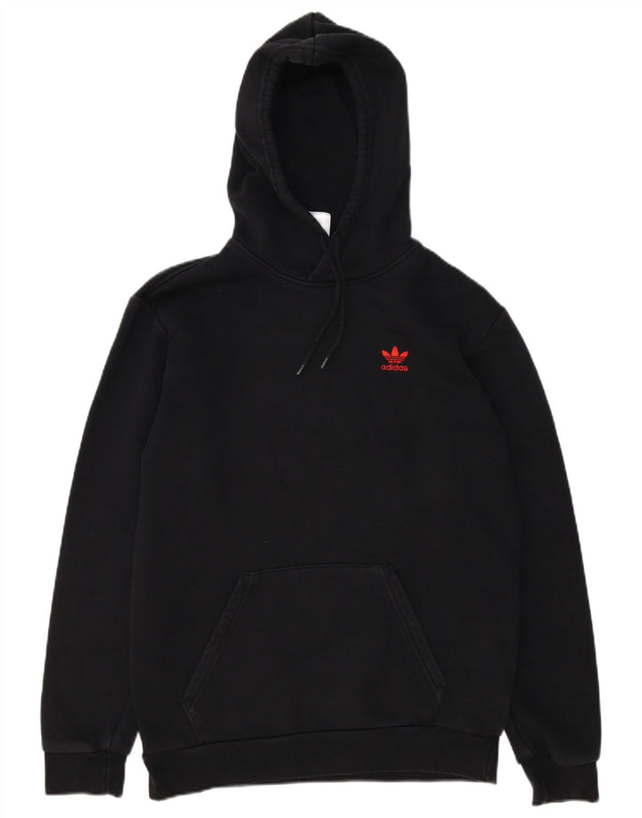 Adidas Mens Hoodie Jumper Small Black Cotton