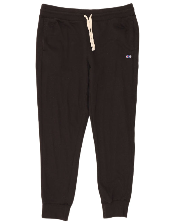 Champion Mens Tracksuit Trousers Joggers Large Black Cotton