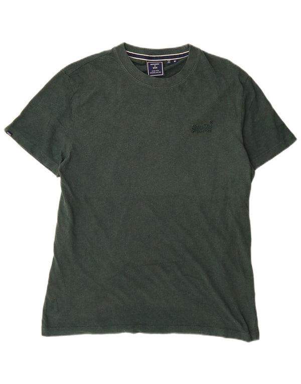 Superdry Mens T-Shirt Top Medium Green Cotton