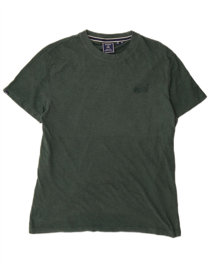 Superdry Mens T-Shirt Top Medium Green Cotton