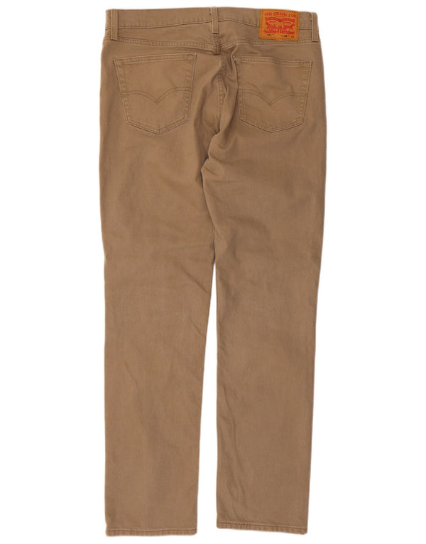 Levi's Mens 511 Slim Jeans W34 L32 Beige Cotton